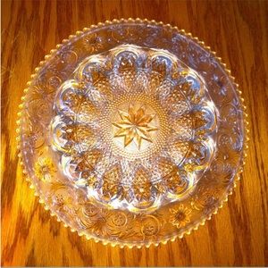Glass Egg Serving Platter Easter Holiday Farmhouse Party  Cottagecore Luxury